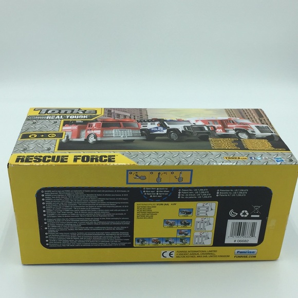 Tonka Real Tough Rescue Force Fire Truck Toy with Sounds Sirens Flash 12… - Picture 8 of 10